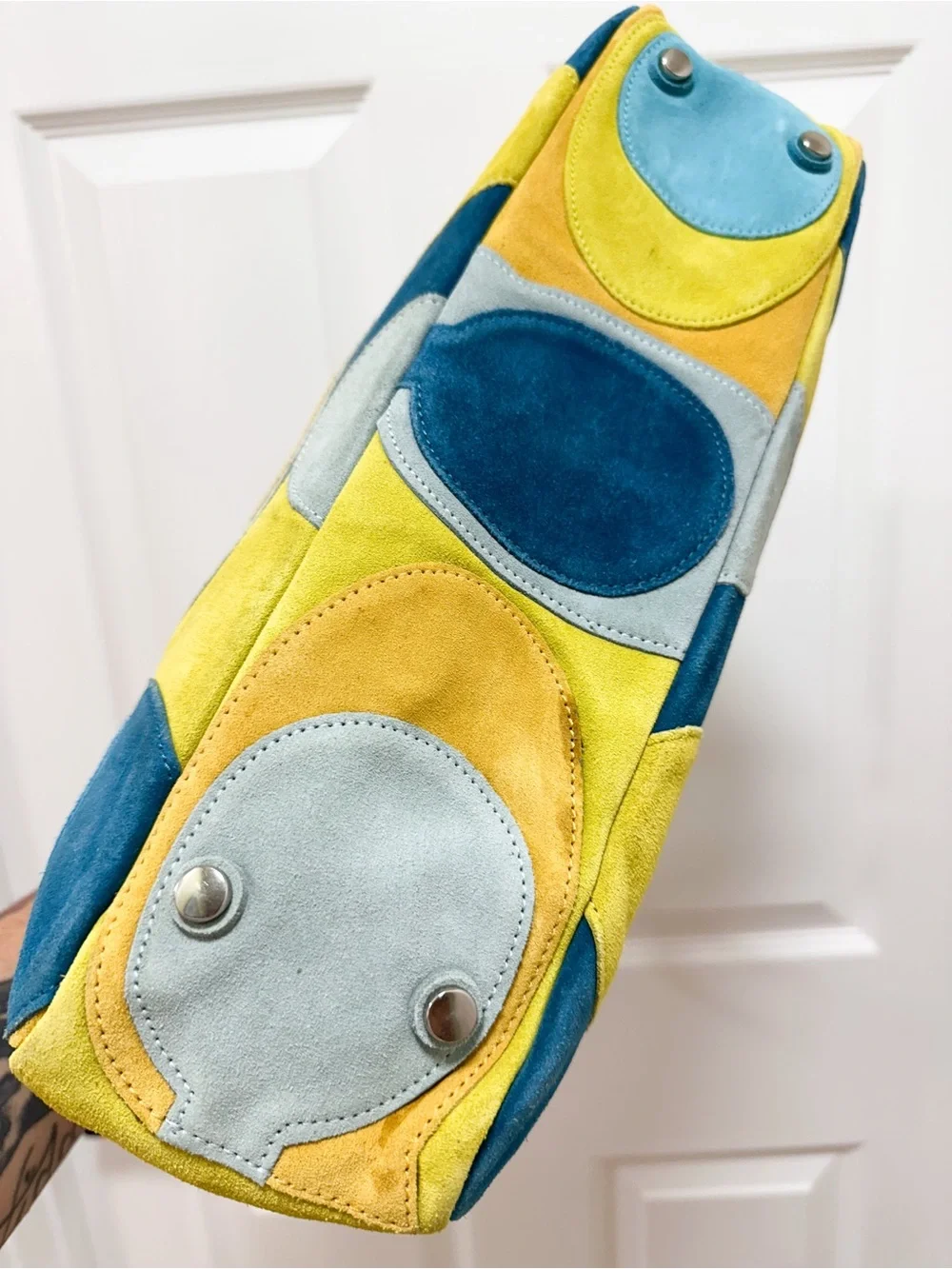 Coach Gallery Tote Optic Signature‎ Suede Patchwork Multicolor Bag Ltd Edition